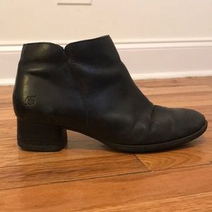 Born Black Leather Booties